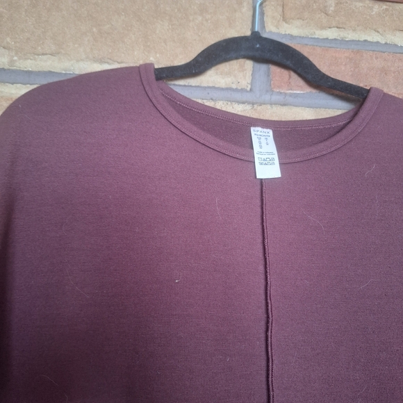 Spanx Perfect Length Dolman Sleeve Top In Wine XSmall - Picture 6 of 8